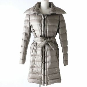 良品☆正規品 Weekend Max Mara ウィークエンド マックスマーラ URBAN ZIP UP ベルト2本付き ロング丈 ダウンコート グレージュ 42