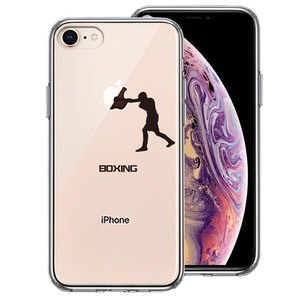 iPhone8 ケース クリア ボクシング ボクサー スマホケース 側面ソフト 背面ハード ハイブリッド