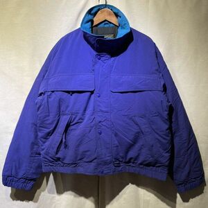 希少! 80s Eddie Bauer ダウンジャケット 黒タグ L ヴィンテージ パープル エディバウアー 90s