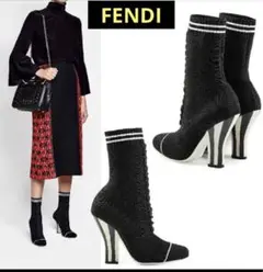 ✨美品✨フェンデ　FENDI ロココブーツ　ソックスブーツニット36