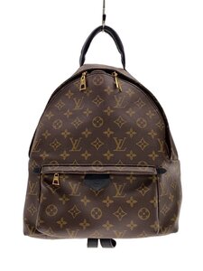 LOUIS VUITTON◆パームスプリングス・バックパックMM_モノグラム・マカサー_BRW/PVC/BRW//