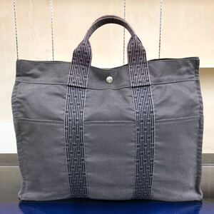 【エルメス】本物 HERMES エールライン トートMM トートバッグ グレー色系 ビジネスバッグ ハンドバッグ メンズ レディース フランス製