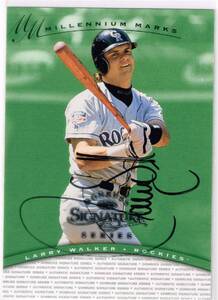 MLB 1997 Donruss Signature Millennium Marks Autograph Larry Walker 0512/1000 Auto ドンラス 直筆サイン ラリー・ウォーカー