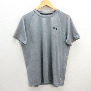 G■アンダーアーマー/UNDER ARMOUR Tシャツ UAテックHG SS/MTR3764【M程度】灰/men