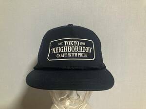 ★美品 NEIGHBORHOOD ネイバーフッド メッシュ キャップ 日本製 ネイビー 帽子 CAP スナップバック