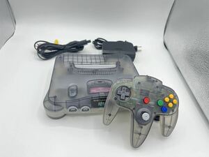 【N64】Nintendo 64 ジャスコ限定 クリアグレー 本体　ニンテンドー64 