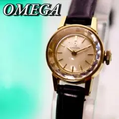 良品！OMEGA カットガラス カクテル 手巻き レディース腕時計 656