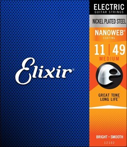 Elixir エリクサー エレキギター弦 NANOWEB Medium .011-.049 #12102 【国内正規品】