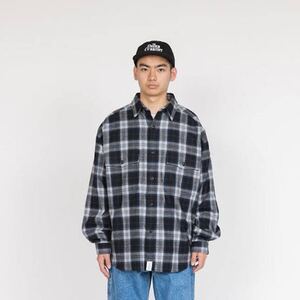 DESCENDANT CPOC PLAID LS SHIRT ③ 長袖シャツ ネルシャツ ディセンダント ブルー