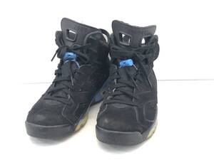 ■NIKE ナイキ エアジョーダン6 レトロ 384664-006 AIR JORDAN 6 RETRO 27.0cm ブラック ユニバーシティ ブルー■