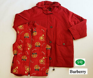 バーバリー（三陽商会）　Burberry 3wayコート　中綿コート　赤　Mサイズ　ミセス　レディース　未使用　長期保管品　