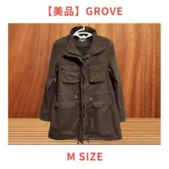 GROVE グローブメンズモッズコート Mサイズ ブラウン★a34★