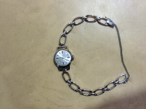 T【セ6-98】【送料無料】LONGINES ロンジン/手巻き レディース腕時計/チェーンブレスレット/ジャンク/※傷・汚れ有