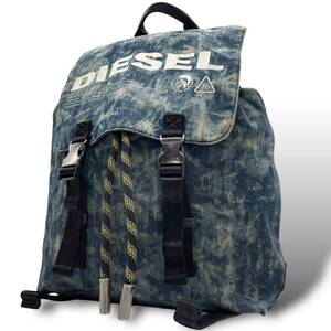 diesel ディーゼル VOLPAGO デニム バックパック リュックサック ロープ 大容量 インディゴ ブルー メンズ E8