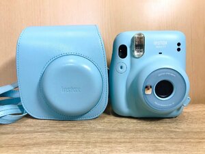 【中古】FUJIFILM 富士フイルム instax mini11 チェキ インスタントカメラ(SKY BLUE)