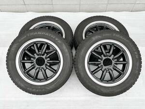 ★良品 送料込★ESSEX ENCB スタッドレスタイヤ ホイール ブラック 17×6.5J 6穴 139.7 +38 215/60R17 22年製 ハイエース エセックス 5912