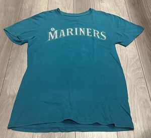 M LB メジャーリーグ シアトル・マリナーズ イチロー Tシャツ 半袖 エメラルドブルー S マジェスティック製