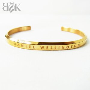 ダニエルウェリントン ブレスレット バングル ゴールドカラー 腕回り:約16.0cm 幅：約3.8mm Daniel Wellington ■