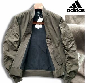 ◆H999新品【メンズM】オリーブカーキ系 アディダス ADIDAS ゴルフにオススメ ID WIN MA1 ボンバージャケット 裏フリース保温