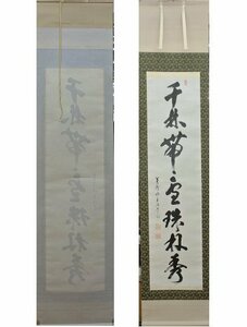 中村弘道 書 廣潜識箱 黄檗山 萬福寺 第54世 黄檗宗 掛け軸 掛軸 紙に墨 茶道具 茶掛け Japanese hanging scroll 慧日山 廣潛 拝識