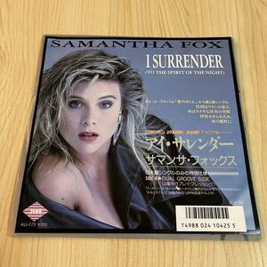 【国内盤7inch】サマンサフォックス アイサンダー SAMANTHA FOX I SUPRENDER DUAL GROOVE SIDE /EP レコード / ALI772 / 洋楽ポップス