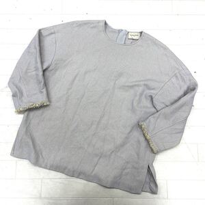 1625◎ UNITED ARROWS ユナイテッドアローズ トップス カットソー 長袖 無地 カジュアル ライトブルー イエロー レディース38