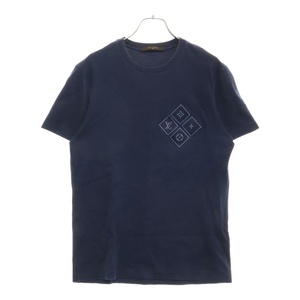 LOUIS VUITTON ルイヴィトン 16AW Monogram Patch T-Shirt モノグラムパッチ 半袖Tシャツネイビー RM162M CMS HAY04W