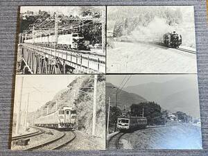 【4a】古い 鉄道写真 パネル 4枚まとめて 41cm×33cm 国鉄 モノクロ写真 鉄道写真 詳細画像にて【4a-1-6】