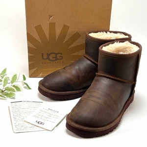 UGG australia アグ オーストラリア Classic Mini クラシック ミニ ブーツ シープスキン 27cm ブラウン 品番 1003945 チェスナット