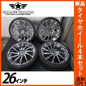 ☆新品☆送料無料 BLADE WHEEL クローム 26インチアルミホイールタイヤ付4本セット！エスカレード タホ サバーバン アバランチ ユーコン