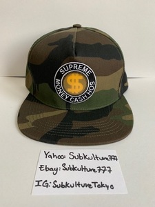 【新品】 Supreme　シュプリーム　Box Logo Snapback MONEY CASH HOS rare new キャップ キャモ　迷彩　帽子　希少