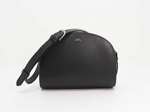 ◇美品【A.P.C. アーペーセー】SAC DEMILUNE ハーフムーンショルダーバッグ ブラック