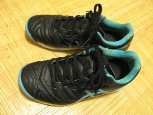 【Used】asics（アシックス）ULTREZZA（ウルトレッツァ）黒×水色：トレーニングシューズ：21.0cm