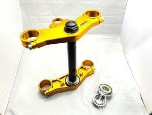 １円売切！新品！T2Racing製　MC21・28用 トリプルクランプキット　タイプ１　【 ゴールド 】　Ｂ品　NSR250R　ステム