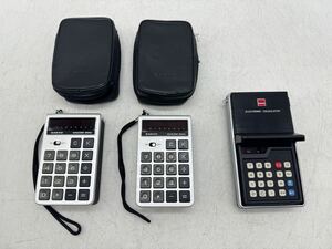 【1円スタート】レトロ電卓まとめてセット SANYO SACOM MINI CX-8002C サンヨー / SHARP EL-812 シャープ 電子計算機 昭和 当時物 DM1217N