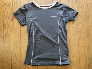 pgclub　レディース　半袖　ストレッチ　Tシャツ　スリムフィット　グレー系　S　UVカット　ジョギング　自転車　スポーツ　送料無料