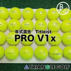 【B04】Titleist  PRO V1X 黄 ロストボール 24球