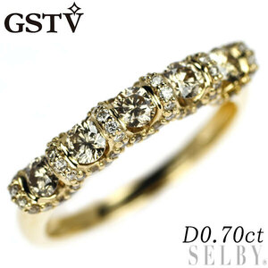 GSTV K18YG ダイヤモンド リング 0.70ct 一文字 出品2週目 SELBY