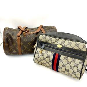 TY1903■LOUIS VUITTON ルイヴィトン LV GUCCI グッチ バッグ 2点 セット モノグラム ハンドバッグ GG ショルダーバッグ ブランド