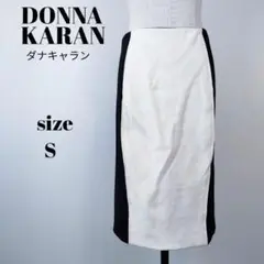 【a778】DONNA KARAN ストレッチ タイト S スカート モノトーン