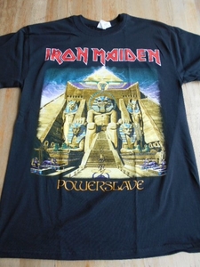 IRON MAIDEN Tシャツ powerslave パワースレイヴ 黒M アイアン・メイデン バックプリントあり / metallica motorhead slayer accept