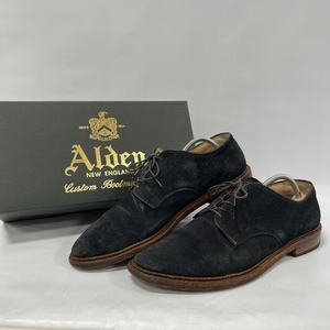 Alden/オールデン/29321F/外羽根/スウェードレザーシューズ/ネイビー/革靴/9 1/2 /ビジネスシューズ