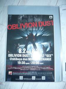 OBLIVION DUST 2012フライヤー♪オブリヴィオン・ダスト♪チラシKEN LLOYDオンK.A.Z♪RIKIJI♪Derek Forbes♪Matt Garrett♪TAKA♪FURUTON