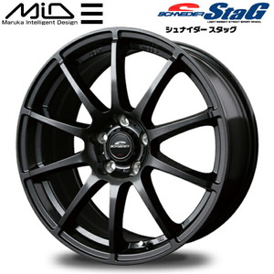 MID SCHNEDER StaG ホイール4本 ストロングガンメタ 4.0J-13インチ 4穴/PCD100 インセット+42