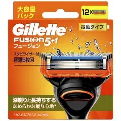 ジレット Gillette フュージョン 電動タイプ 替刃12コ入 [(旧)フュージョン電動12個]