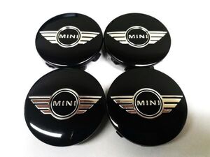 MINI ミニ ミニクーパー センターキャップ 56mm ブラック ウィング 翼 4個セット 新品未使用 送料無料 BMW