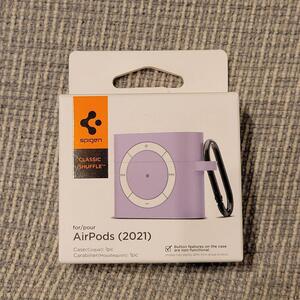 Airpods 第3世代 ケース エアポッズ ラベンダー シリコン カラビナ iPdシャッフルデザイン　ワイヤレス充電対応　