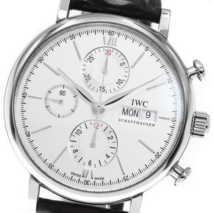 IWC IWC SCHAFFHAUSEN IW391007 ポートフィノ クロノグラフ デイデイト 自動巻き メンズ 保証書付き_826603