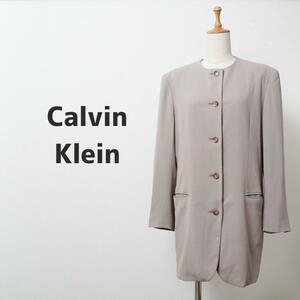 8032 Calvin Klein カルバンクライン ノーカラー ハーフコート スプリング F11-0170