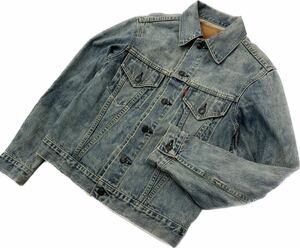 LEVIS ☆ 557 51557-02 復刻 BIGE 3rd デニムジャケット ウォッシュ 色落ち感◎ 38 アメカジ ストリート 古着MIX 人気 リーバイス■DB237